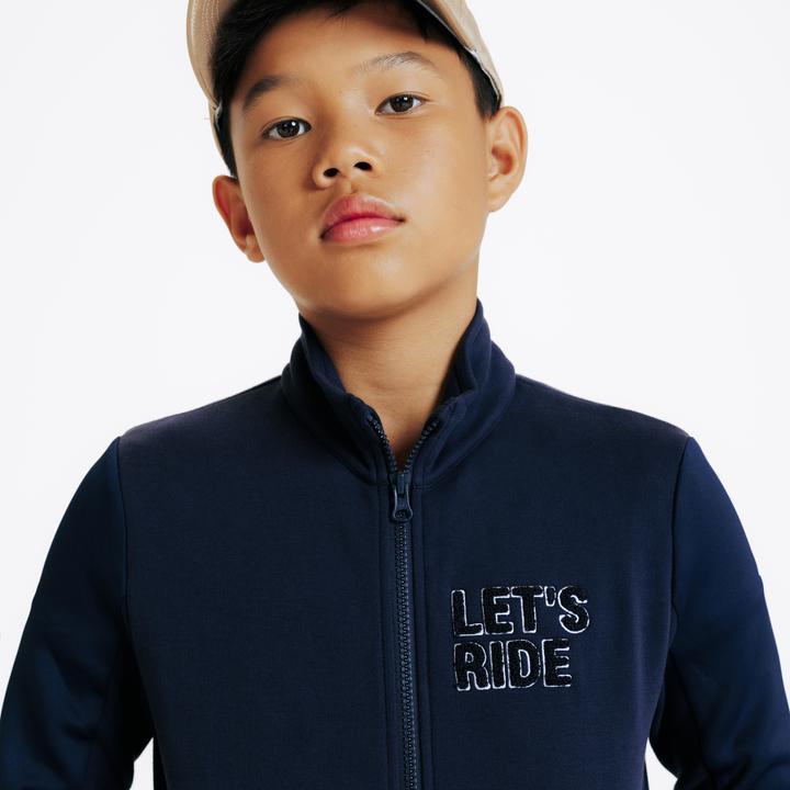 Image du produit Fouganza Sweat zippé équitation enfant 500 Marine (6, 7, 8)