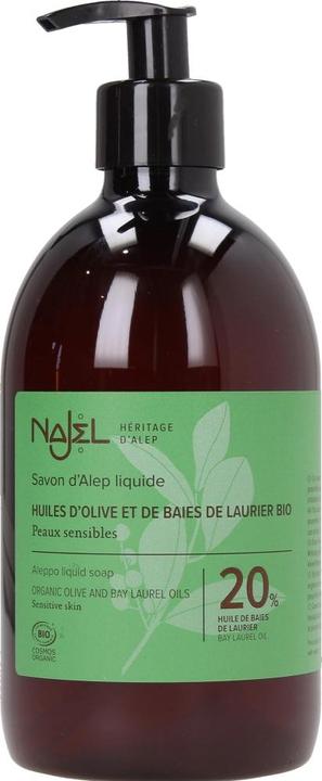 Produktbild Najel Aleppo Flüssigseife 20% Lorbeeröl (Flüssigseife, 500 ml)