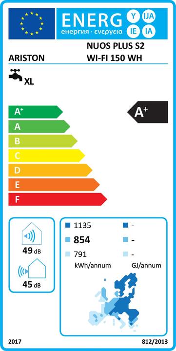 Label énergétique Ariston Nuos Plus S2 Wifi