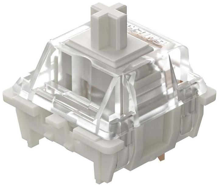 Actual product image Ducky Gateron G Pro White Switches, mechanical, 3-pin, linear, MX stem, 38g - 110 pieces