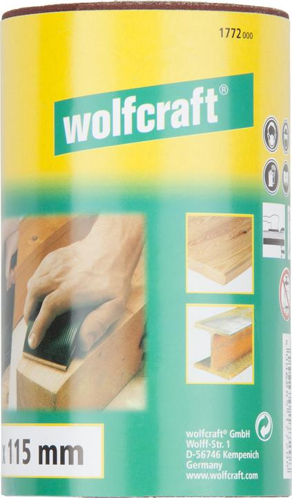 Immagine prodotto wolfcraft Rotolo di carta vetrata grana 100 (100)