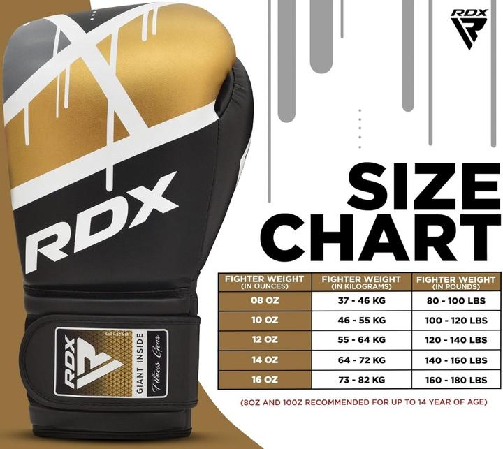 Immagine prodotto Rdx Guanti da boxe F7 Ego (16 OZ, 10)