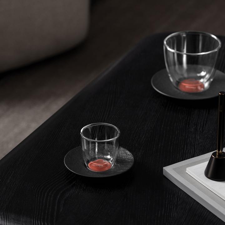 Actual product image Villeroy & Boch Manufacture Rock Glow Espressoglas mit Untertasse (60 ml, 2 x)