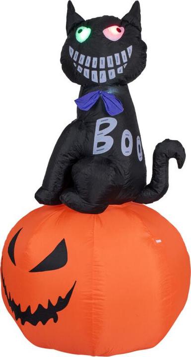 Produktbild Europalms Halloween Aufblasbare Figur Katze mit Kürbis, 183cm