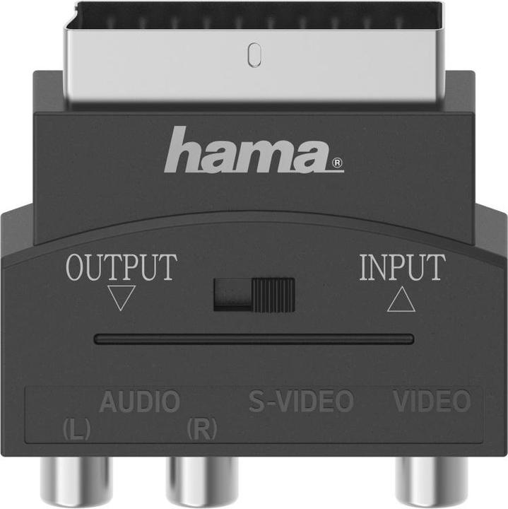 Actual product image Hama Video adapter, S-VHS female/3 RCA male - Scart male, 4-pin