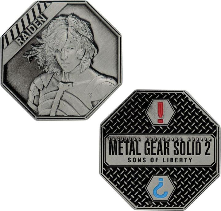 Actual product image Fanattik Metal Gear Solid 2 collector coin Raiden Limited Edition