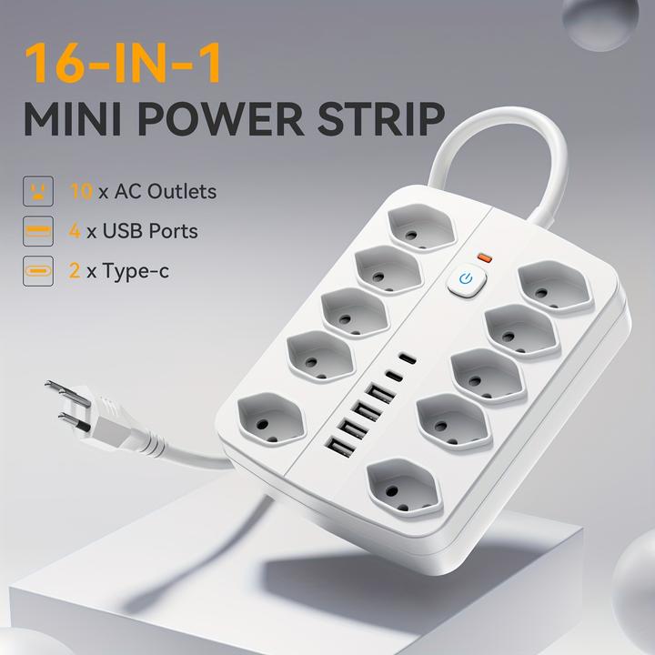 Image du produit PhoneLook 16-in-1 Steckdosenleiste (16 x, USB, Type 13, 3 m)