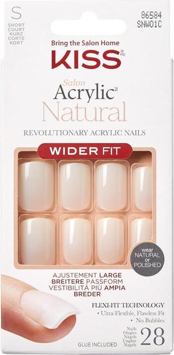 Produktbild KISS Wider Fit Salon Acrylic Natural Nails Rare (Kunstnägel)