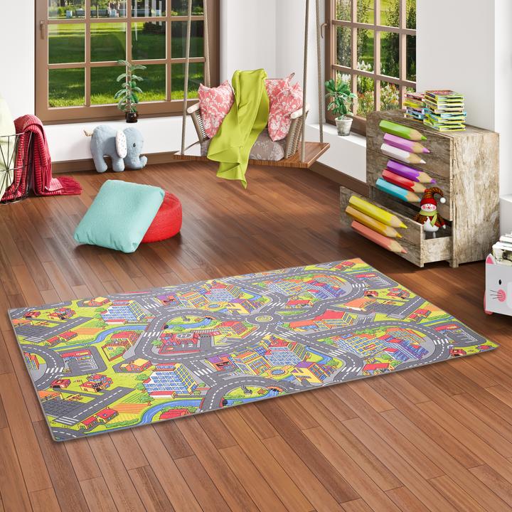 Immagine prodotto Snapstyle Tappeto da gioco per bambini Little Town 3D (200 x 200 cm)