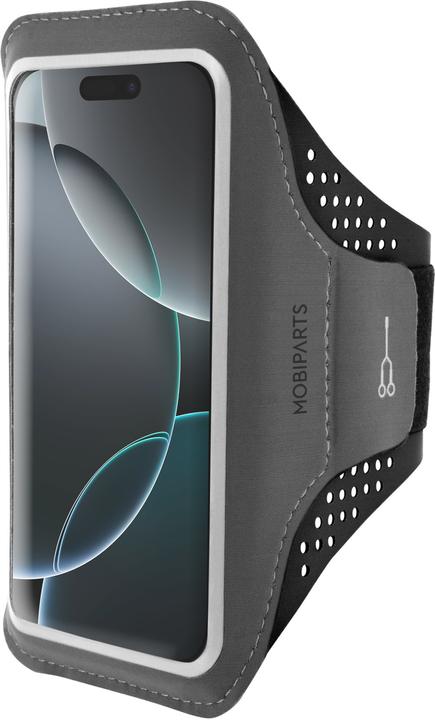Actual product image Mobiparts Comfort Fit Sport Armband Apple iPhone 16 Pro Black