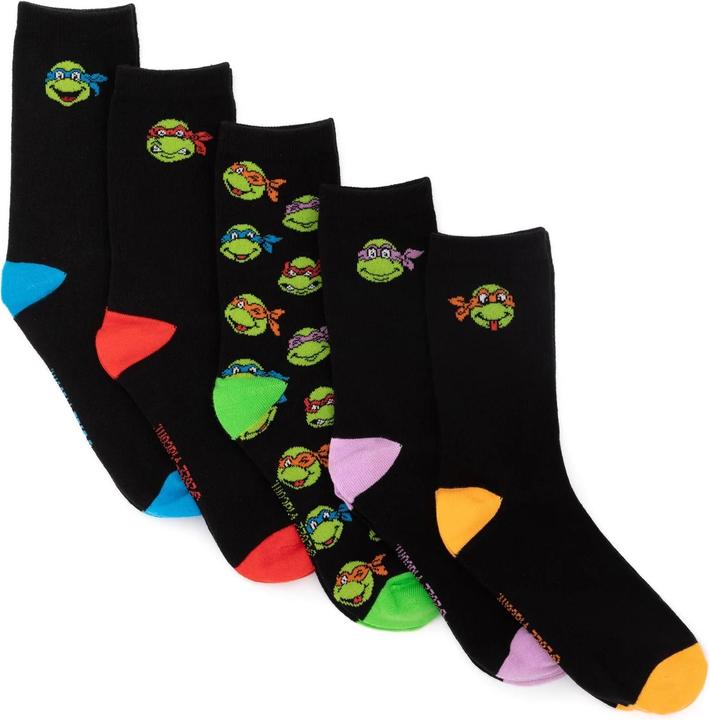 Immagine prodotto Teenage Mutant NT Calzini unisex per adulti (confezione da 5) (Confezione da 5 pezzi, 40.5 - 45.5)