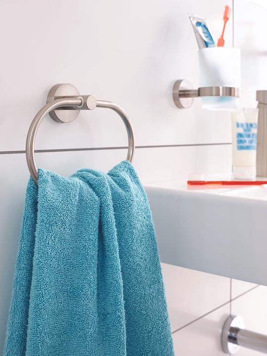 Actual product image tesa MOON hairdryer holder incl. adhesive solution without drilling