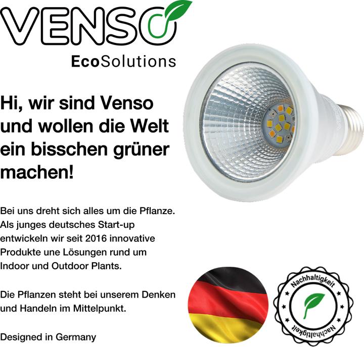 Actual product image Venso EcoSolutions E27 plant lamp "Indoor plants" 7W 60 °, improved photosynthesis and higher chloro (LED, 240 V)