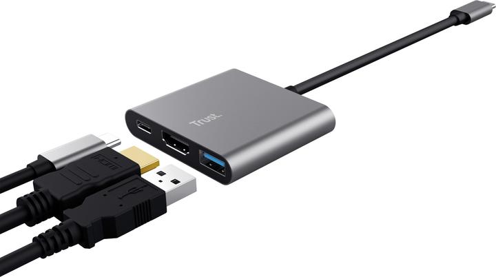 Image du produit Trust Dalyx - USB 3.2 Gen 1 (3.1 Gen 1) Type-C - HDMI - USB 3.2 Gen 1 (3.1 Gen 1) Type (USB-C, 3 Ports)