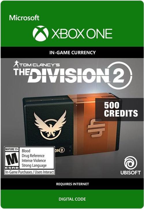 Image du produit Microsoft Tom Clancy's The Division 2 : Pack de 500 crédits Premium