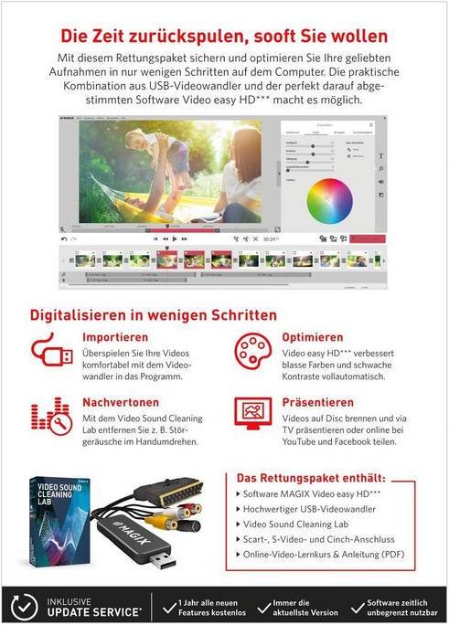 Produktbild Magix Retten Sie Ihre Videokassetten! Limited Edition (1 User, unbegrenzt)