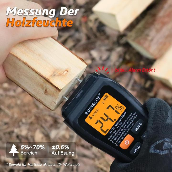 Produktbild Rdinscos Feuchtigkeitsmessgerät MT18C1 für Holz und Wände