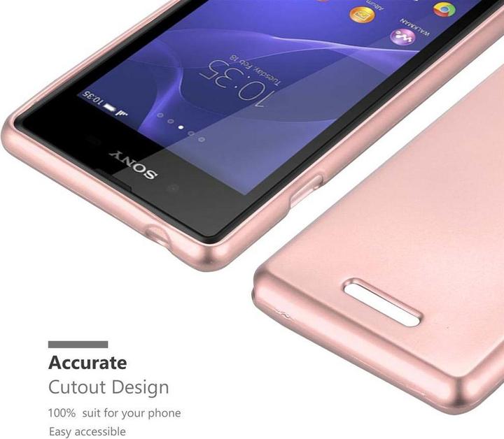 Actual product image Cadorabo TPU Matt Metallic Cover (Sony Xperia E3)