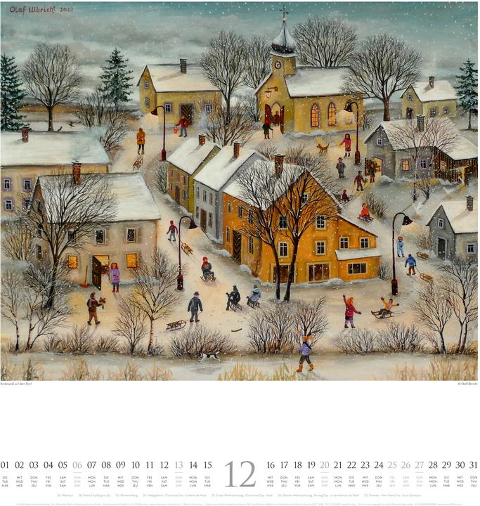 Actual product image Naive Malerei Kalender 2026 (48 x 54 cm, Hardcover, German, English, French)