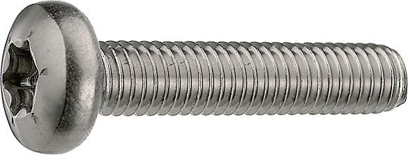 Bossard Schraube, Maschine/Flachkopf, Torx, T8, M2.5, 4mm, Packung à 100 Stück (BN 5687TORX T8, M2,5X4MM) (100 Schrauben pro Stück)