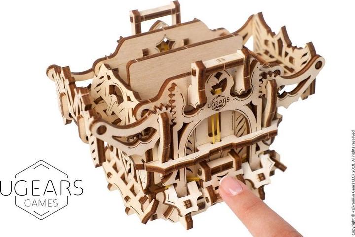 Actual product image Ugears Deck Box mechanical wooden device for tabletop games