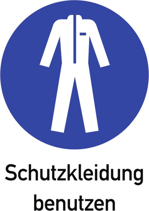 Produktbild Moravia Gebotszeichen Schutzkleidung benutzen Kunststoff, 210x297 mm