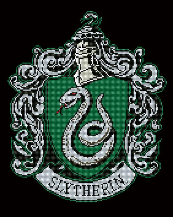 Actual product image Diamond Dotz Slytherin coat of arms