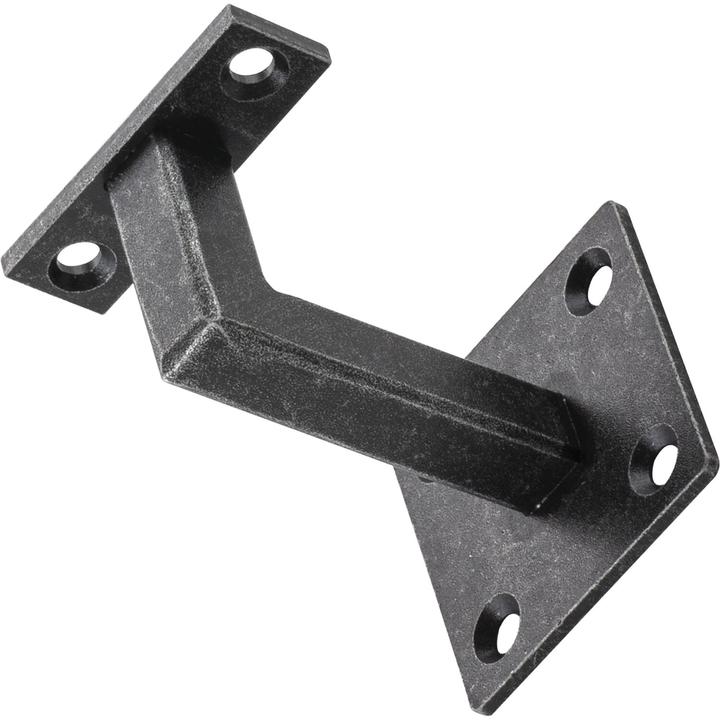 Actual product image Halcö Handrail support four-point attachment, wall distance 78 mm, black passivated steel (Black passivated steel)