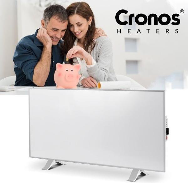 Actual product image Cronos Synthelith Pro CRP-770TWP 770W grey infrared heater with WiFi and remote control (770 W)