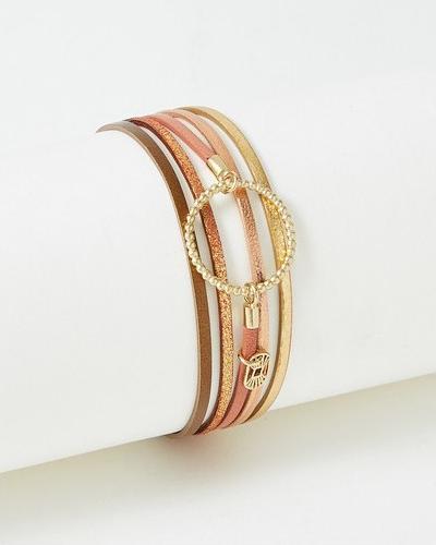 Image du produit Flowers Forzoé Bracelet Annabelle - Laiton Plaque - Cuir Veritable (Plaque en laiton)