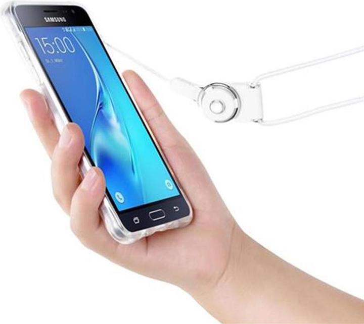 Productafbeelding Cadorabo TPU hoes Ultra Slank Klein Taillekoord (Samsung Galaxy J3)