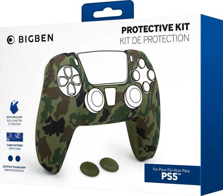 Actual product image Nacon Gaming Controller Silicon Glove (camo green/incl. 2 Thumb Grips) (PS5)