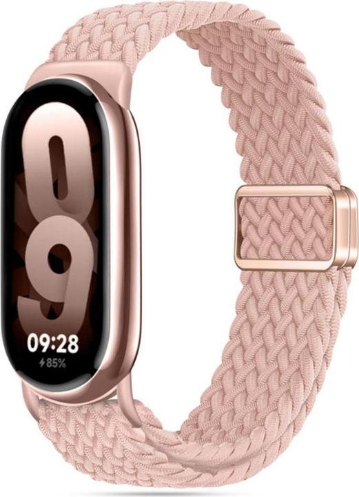 Image du produit Techsuit - Watchband (W032) - Xiaomi Mi Band 8 / 8 NFC / 9 / 9 NFC - Dusty Rose (Nylon, Acier inoxydable, Textile, Elastique)
