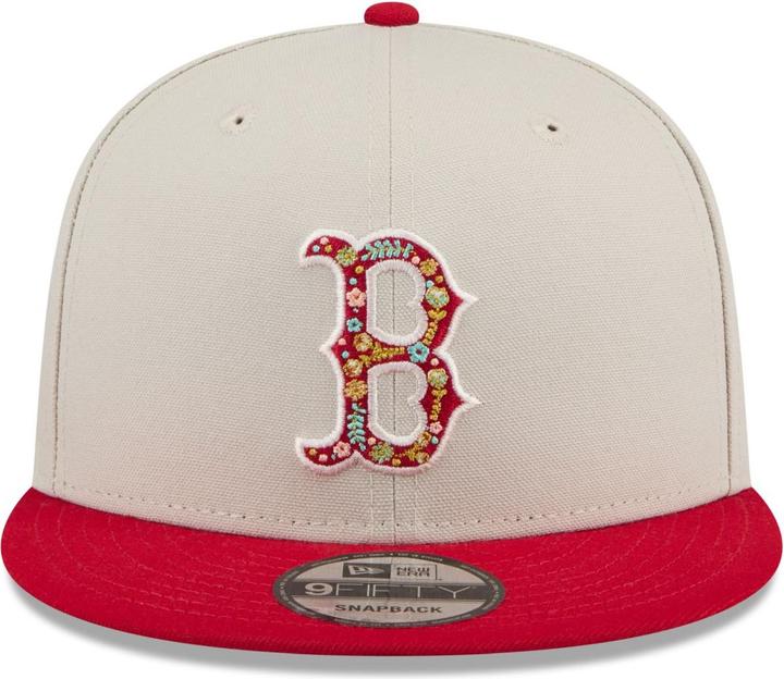 Actual product image New Era 9Fifty Snapback Cap - FLORAL Boston Red Sox stone
