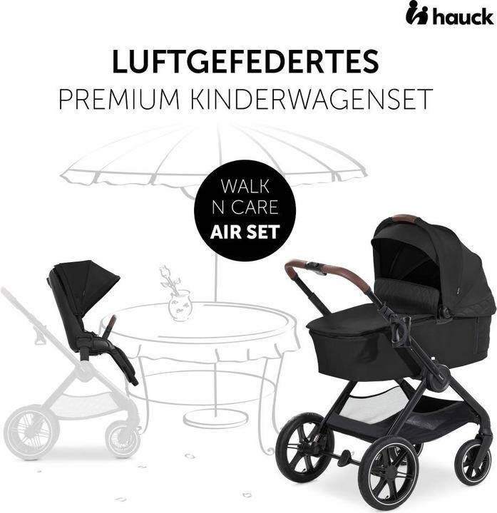 Actual product image Hauck 3in1 pushchair set Walk N Care Air Trio pushchair 3 in 1