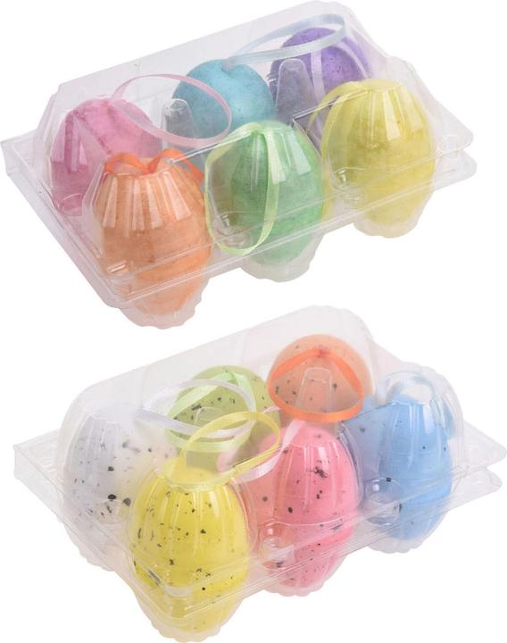 Koopman Set d'oeufs de Pâques décoratifs, 6 pcs. (6 x, 6 cm)
