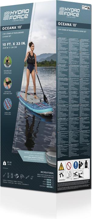 Actual product image Bestway Hydro Force Oceana 2-in-1 Inflatable Stand-Up Paddleboard & Kayak Set 3.05 m