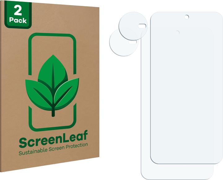 Actual product image ScreenLeaf Protective film sustainable screen protector screen protector film clear transparent (2 Piece, Gigaset GX4)