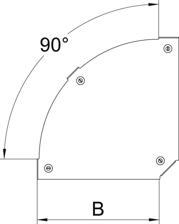 Image du produit OBO Bettermann OBO DFBM 90 100 FS Couvercle coude 90° pour coude RBM 90 100 B=1