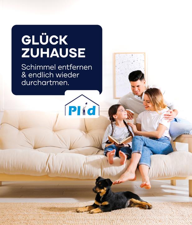 Actual product image Plid Anti-mould paint 5l + painting set, for approx. 30m² / anti-mould paint (White, 5 l)