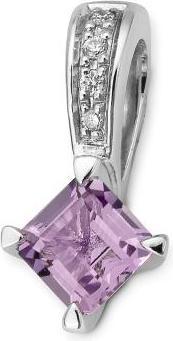 Breuning ANHÄNGER - E.AMETHYST/Brill. 0,019 Ct. H/si (750/18 K Gold)