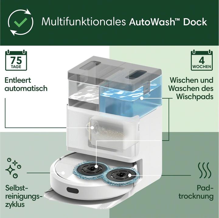 Image du produit iRobot Roomba Plus 405 Combo + AutoWash Dock (Robot d'aspiration et de nettoyage)