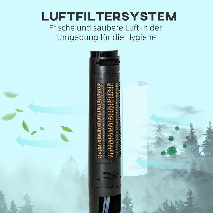 Image du produit Swisshandel24 Luftkühler Turmventilator mit Wasserkühlung Fernbedienung, 12h Timer, 4 Modi (58.20 dB)