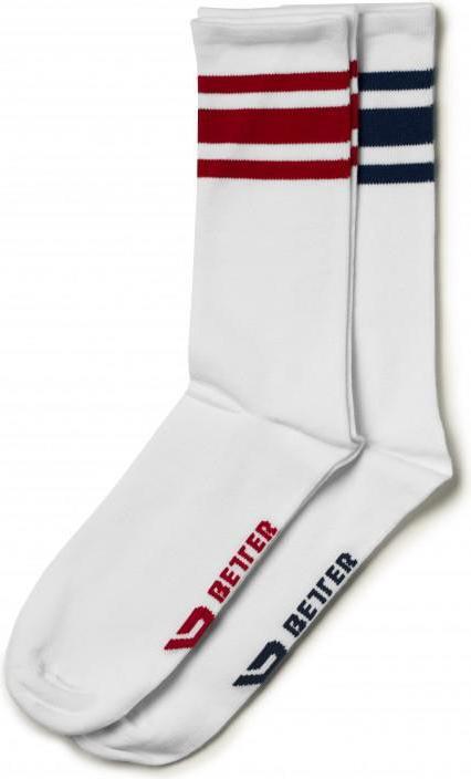 Better Bodies Brooklyn Socks 2-Pack - NAVY/RED (2er Pack, M)