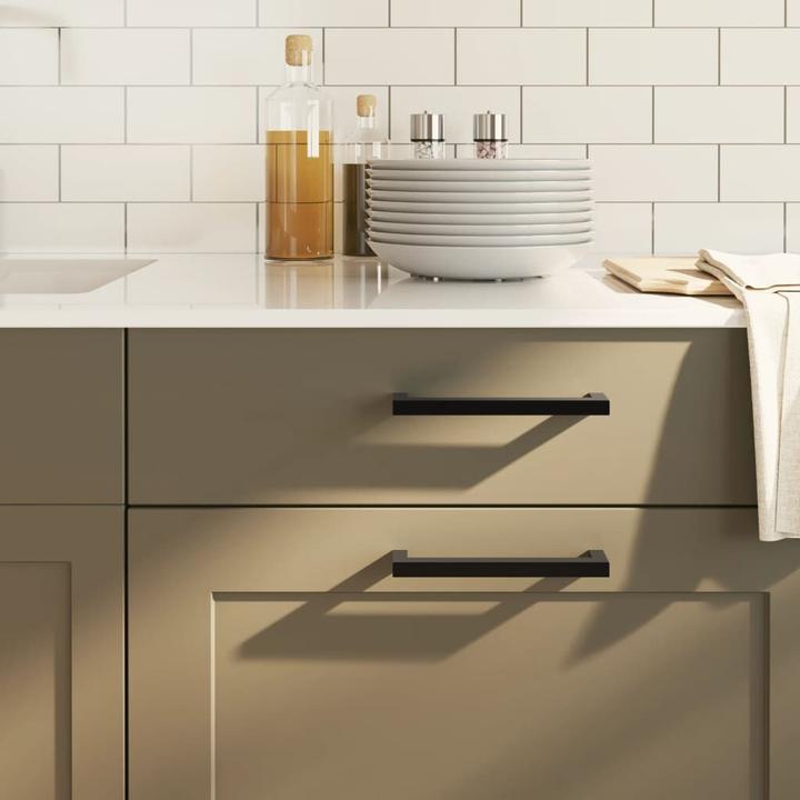 VidaXL Möbelgriffe 20 Stk. Schwarz 128 mm Edelstahl,Farbe