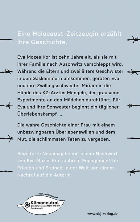 Actual product image Ich habe den Todesengel überlebt - Eine Auschwitz-Zeitzeugin erzählt (German, Lisa Rojany Buccieri, Eva Mozes Kor, 2022)