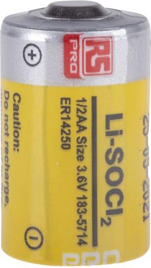 Produktbild Rs Pro 1/2 AA Batterie, 3.6V / 1.2Ah Li-Thionylchlorid, Standard (1 Stk., AA, 1200 mAh)