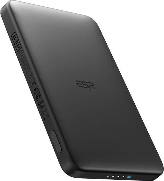 ESR Qi2 MagSlim 5000 mAh magnetic powerbank (black) (5000 mAh, 15 W)
