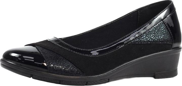 Actual product image Lunar Womens/Ladies Faux Leather Wedge Shoes (37)