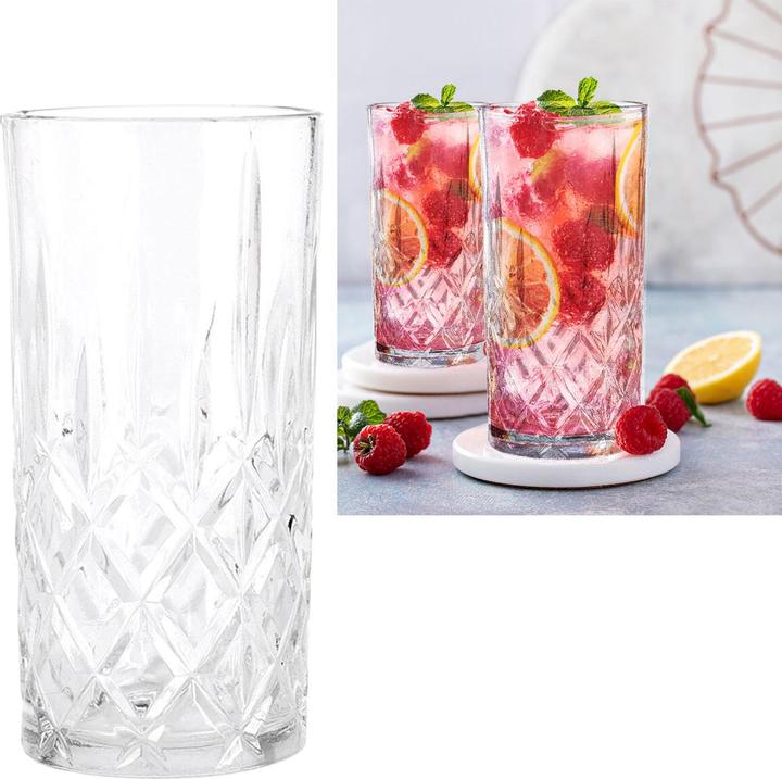 Immagine prodotto Excellent Houseware Elegante set di bicchieri, set di 4, set di 4, look cristallo, 300 ml ciascuno (0.30 l, 4 x)